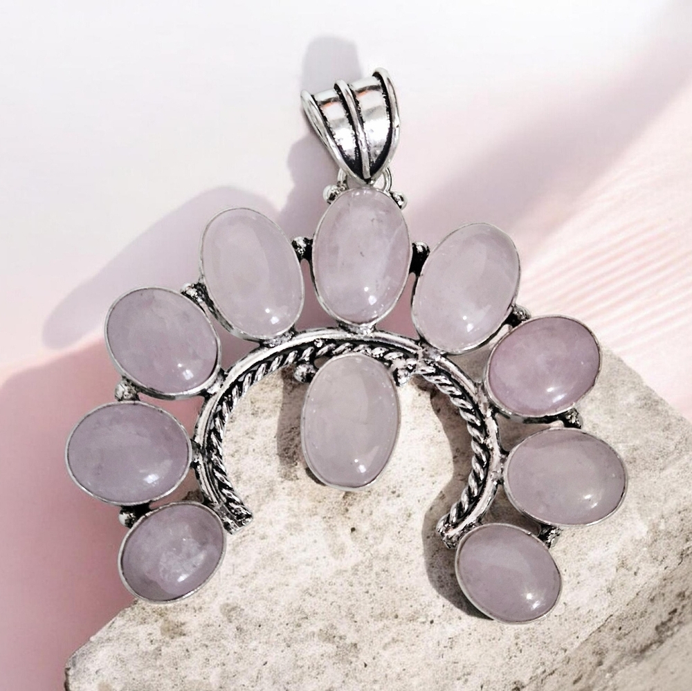PINK QUARTZ NAJA PENDANT